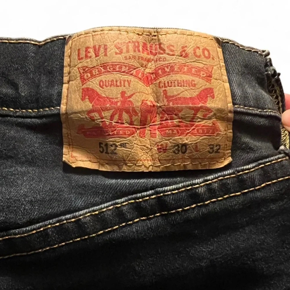 Levi's 512 Slim Taper Stretch Men’s Jeans in color Dark Hollow 30x32